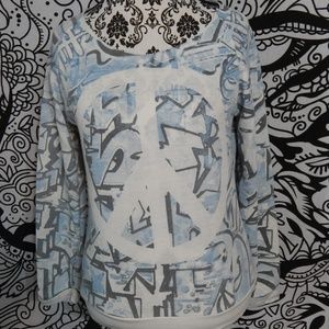 Rue 21 peace graffiti  sweater